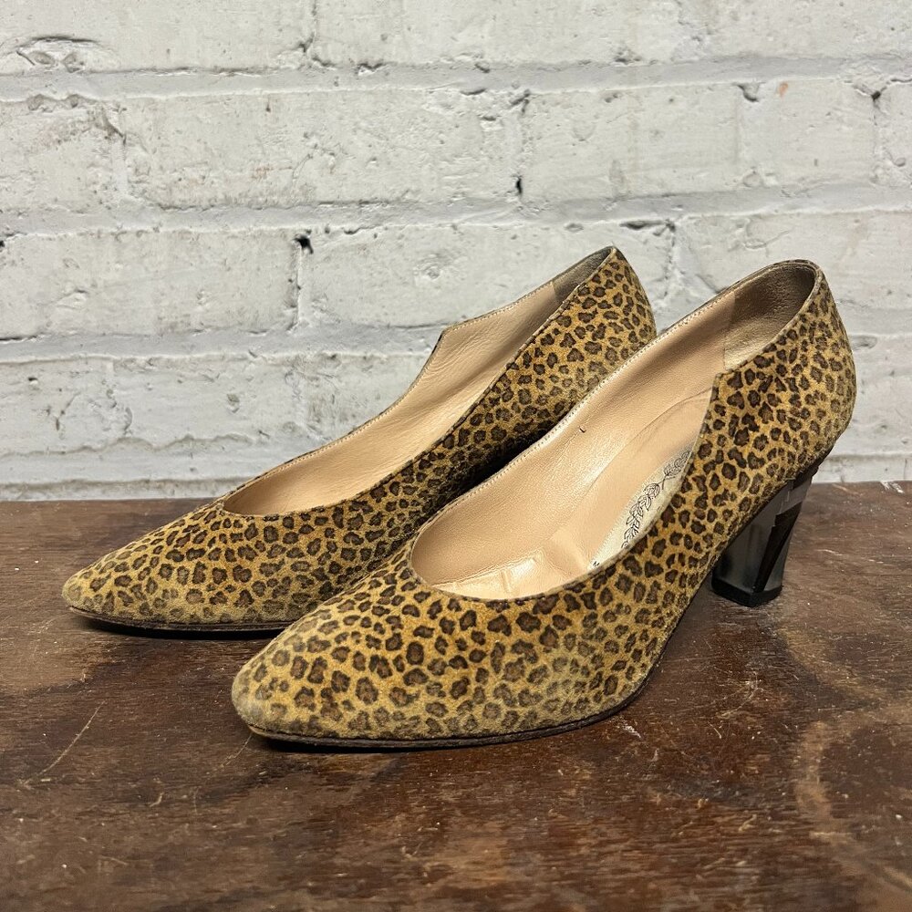 Pathos - Tan Leopard Print - Womens Leather Pumps